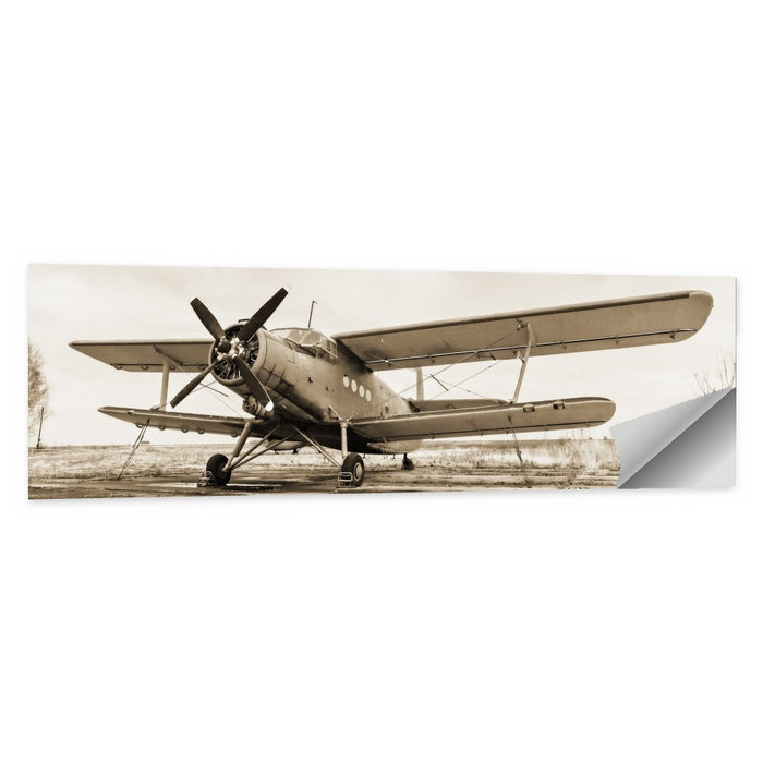 Vintage Biplane Closeup Wall Art as a poster print