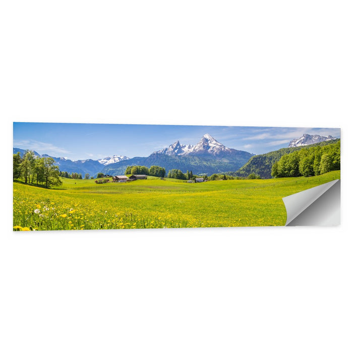 Watzmann Mountain Meadow Wall Art as a poster print