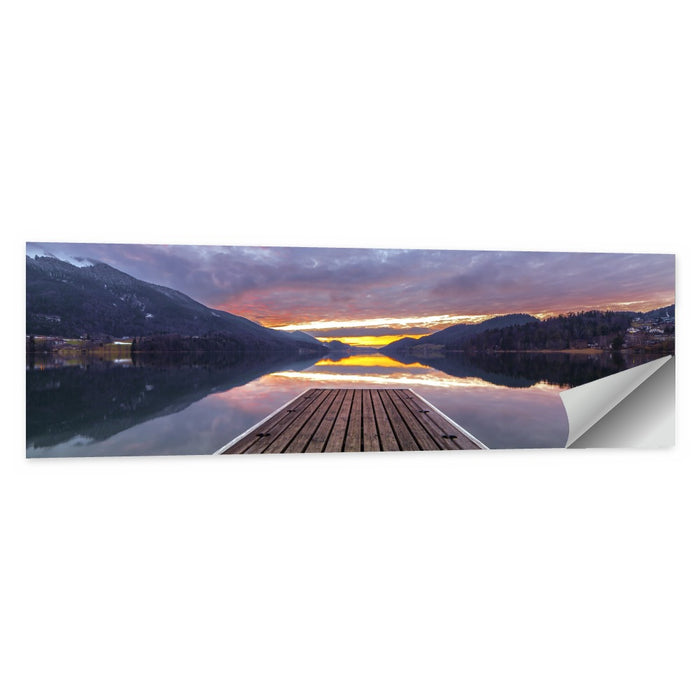 Fuschlsee Pier at Sunset Wall Art as a poster print