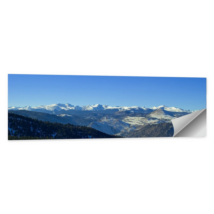 Snow-dusted Colorado Rockies Wall Art as a poster print
