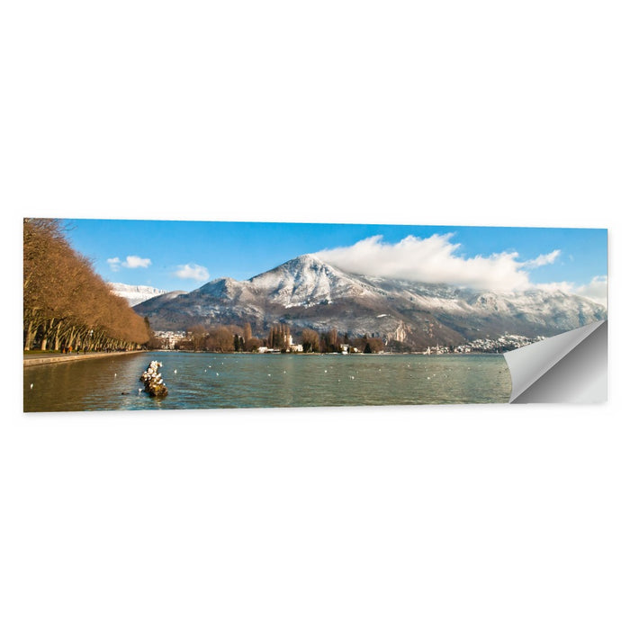 Lake Annecy Winter View Wall Art as a poster print