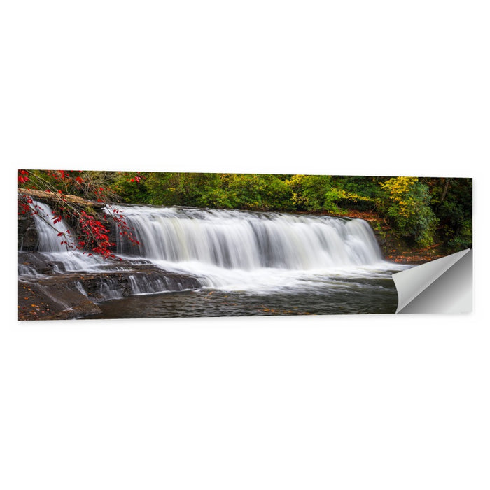 Blue Ridge Autumn Waterfall Wall Art as a poster print