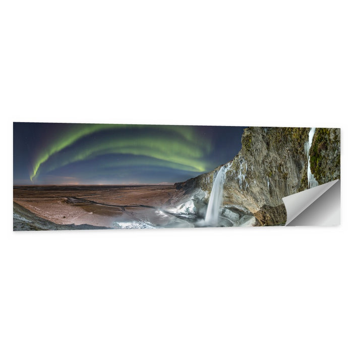 Seljalandsfoss Waterfall Nightscape Wall Art as a poster print