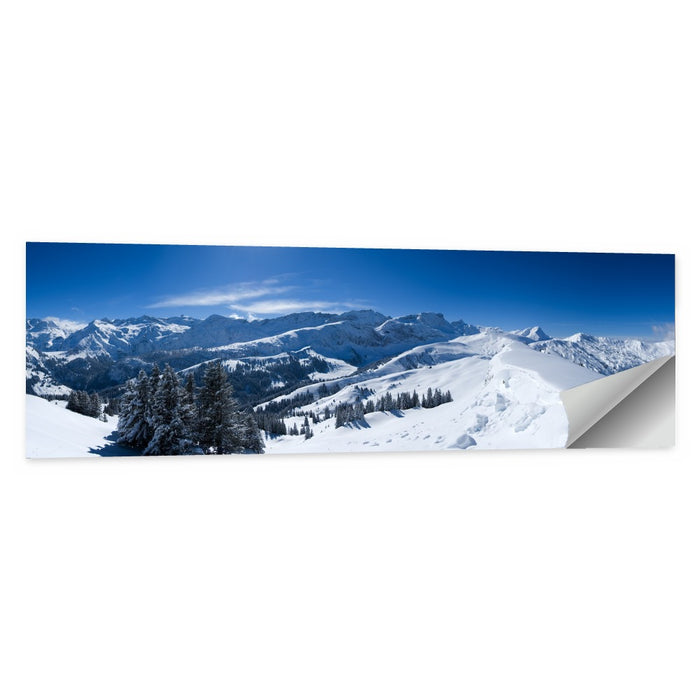 Snowy Bernese Alps Wall Art as a poster print