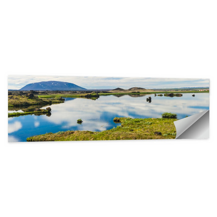 Lake Myvatn Reflection Wall Art as a poster print