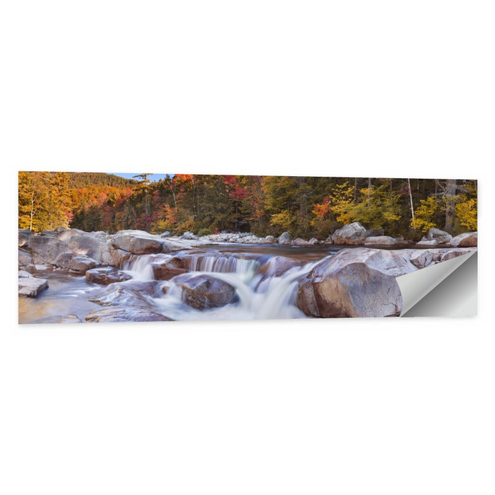 White Mountain Autumn River Wall Art as a poster print