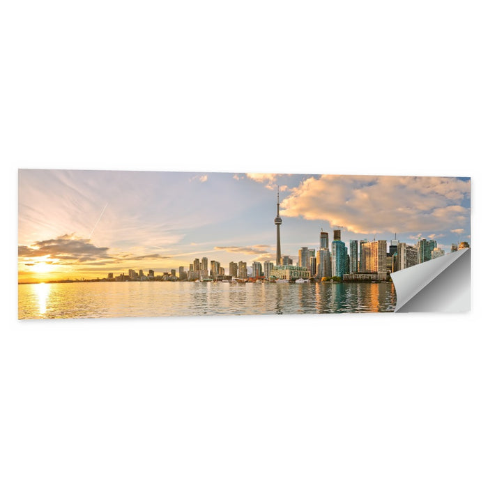 Toronto Golden Hour Skyline Wall Art as a poster print