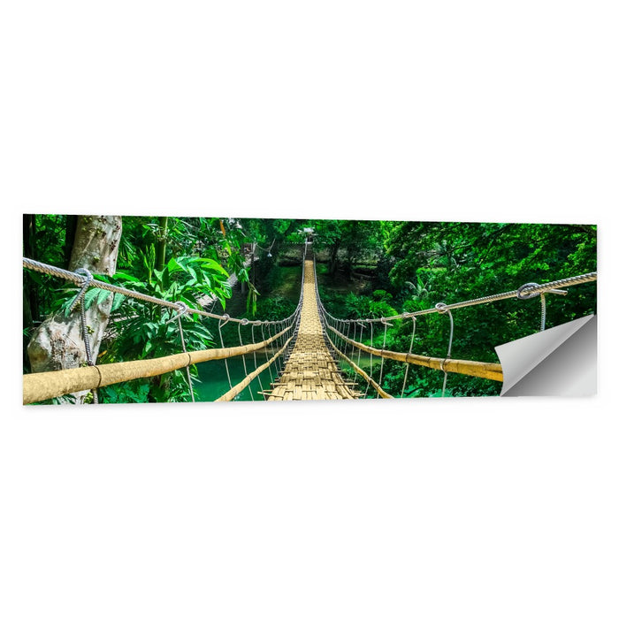 Bamboo Pedestrian Bridge Wall Art as a poster print