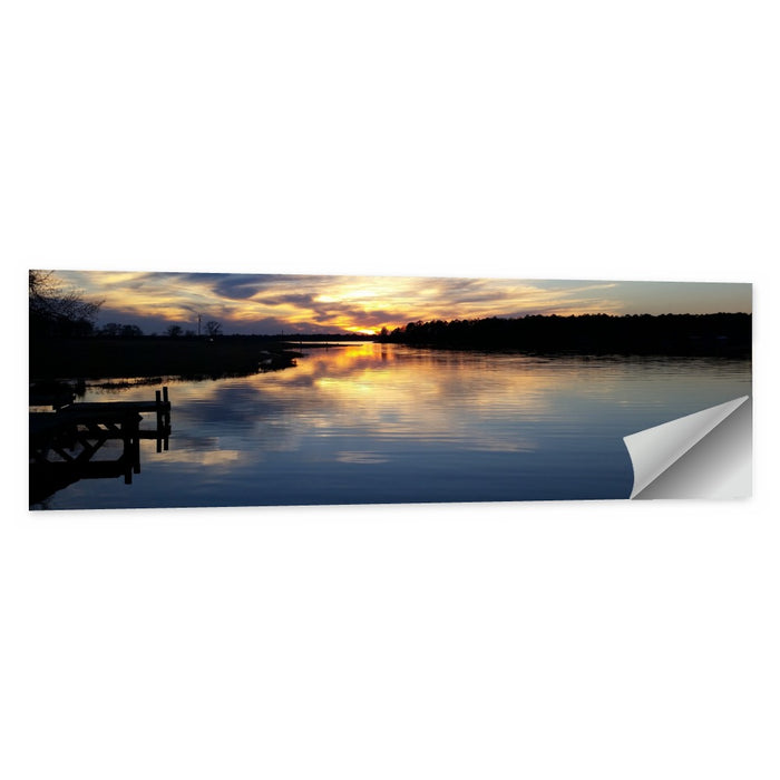 Lake Palestine Pier at Sunset Wall Art as a poster print
