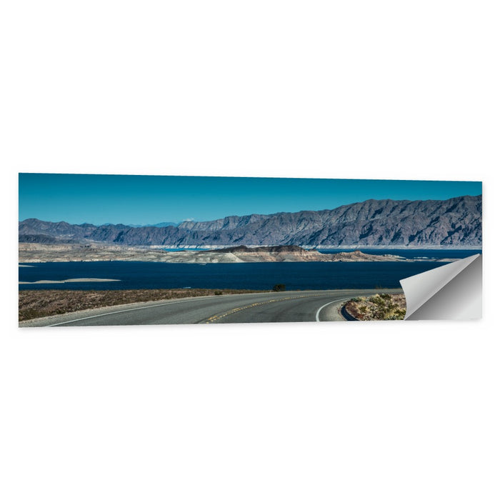 Lake Mead Curved Road Wall Art as a poster print