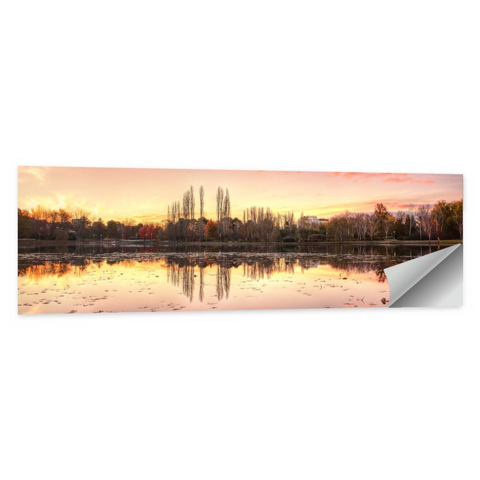 Lake Burley Griffin Sunset Reflection Wall Art as a poster print