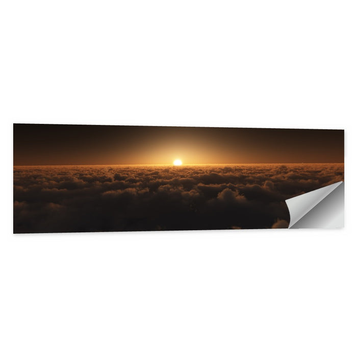 Sunset Over Cloud Sea Wall Art as a poster print