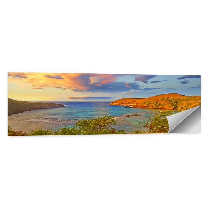 Hanauma Bay Golden Hour Wall Art as a poster print