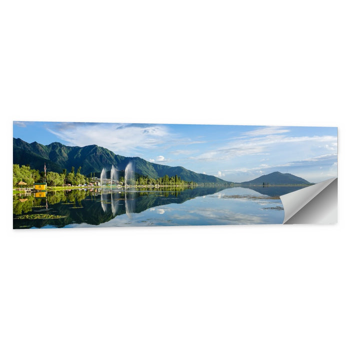 Dal Lake Reflections, Srinagar Wall Art as a poster print