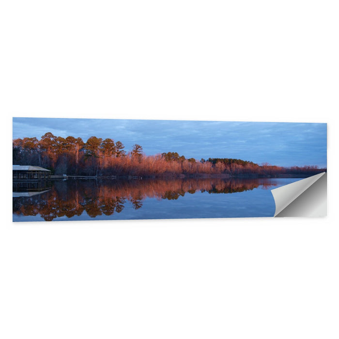Lake Livingston Pier at Golden Hour Wall Art as a poster print