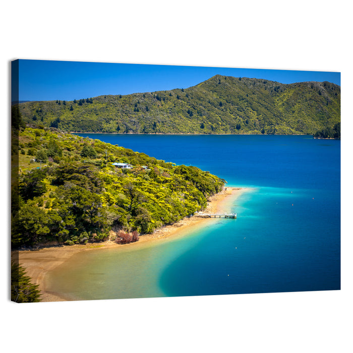 Marlborough Forest Lake Wall Art as a canvas print