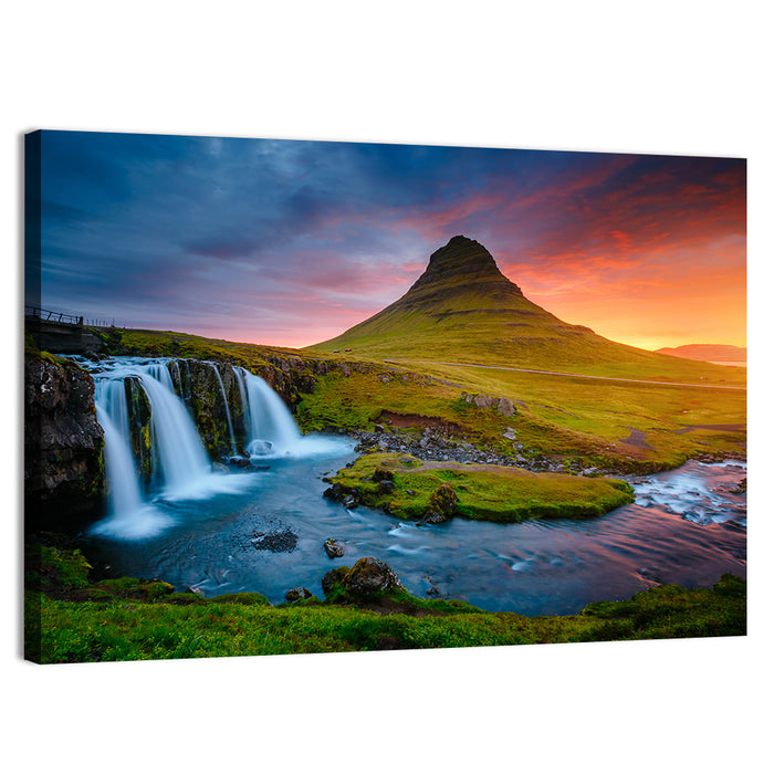 Kirkjufell at Sunset Wall Art as a canvas print