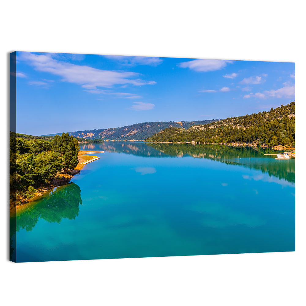 Lake Sainte Croix Du Verdon Wall Art, canvas print, landscape