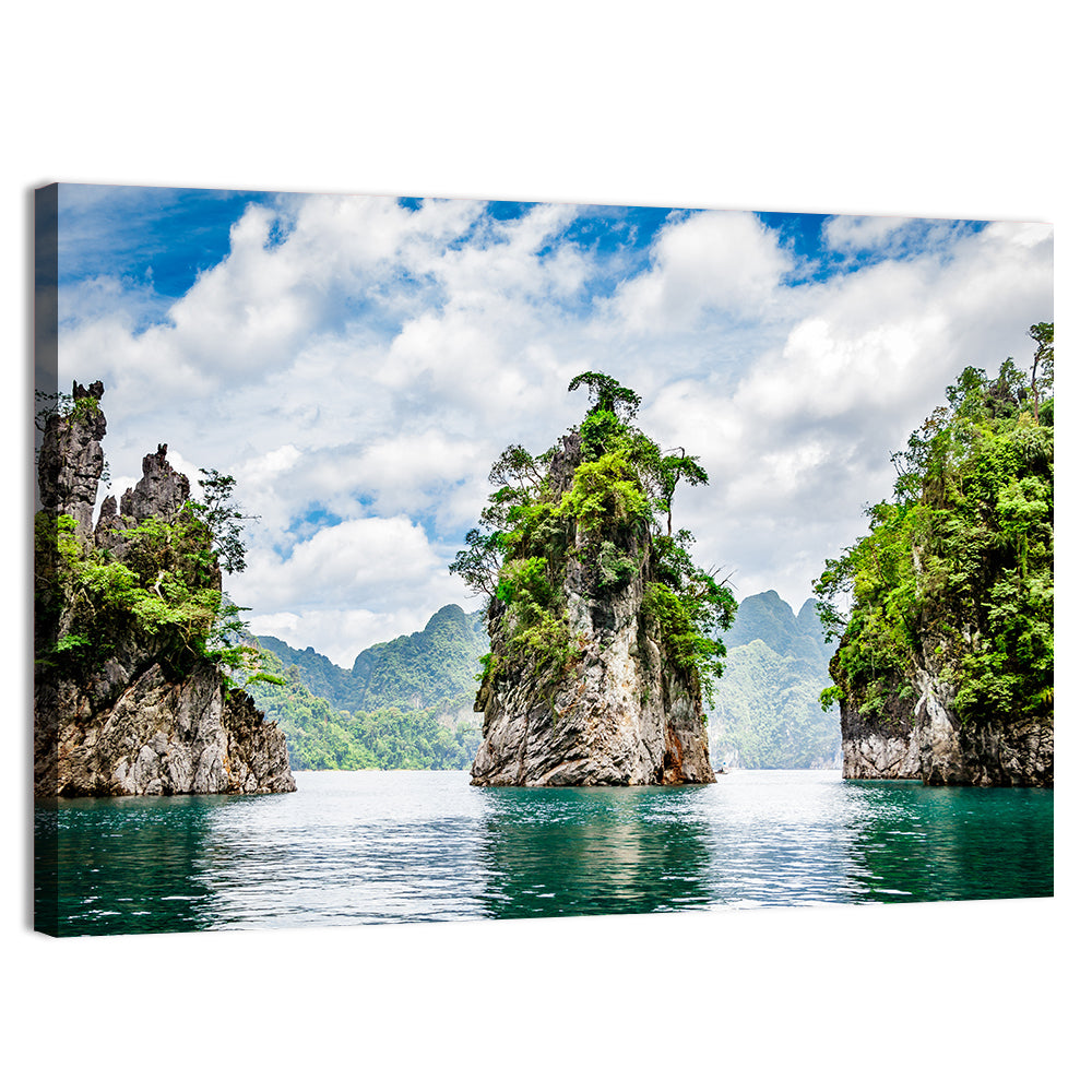 Ratchaprapha Dam Landscape Wall Art, canvas print, landscape