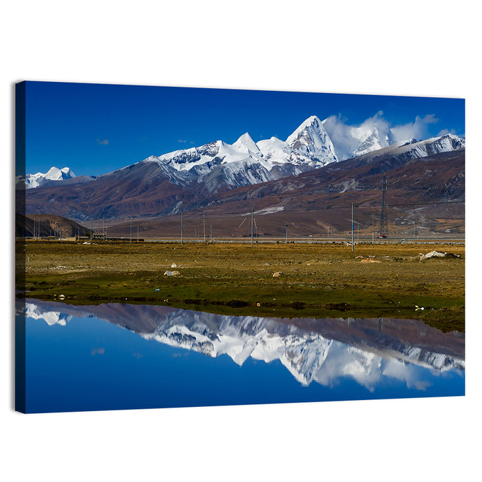 Snow-capped Mountains of Tibet Wall Art as a canvas print