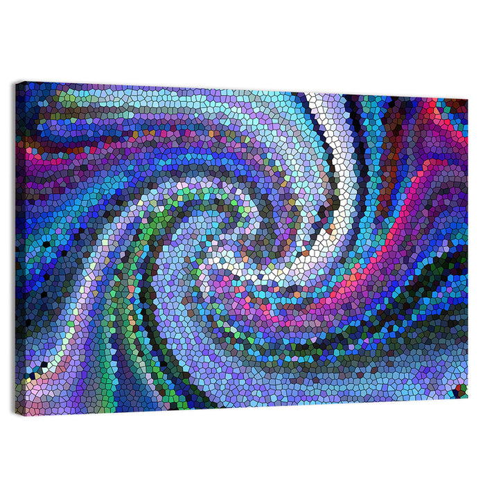 Visual Wave Vortex Wall Art as a canvas print