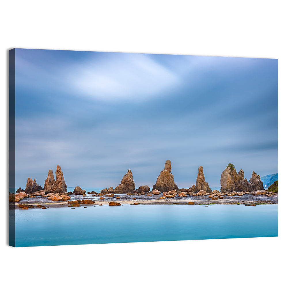Hashigui Iwa Sea Stacks, Japan Wall Art, canvas print, landscape