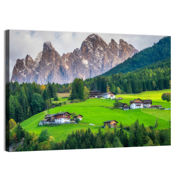 Santa Maddalena Village, Dolomites Wall Art as a canvas print