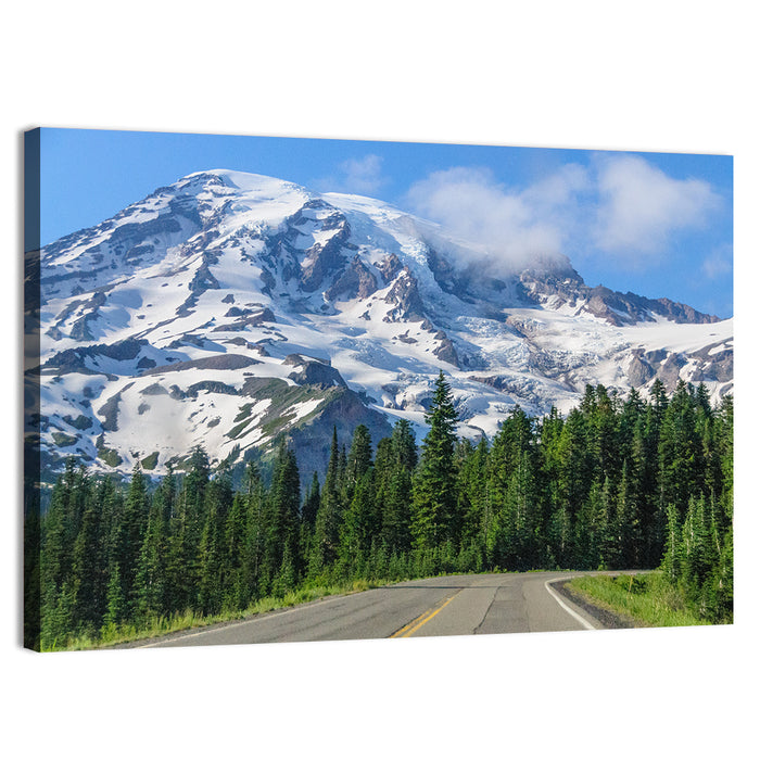 Road to Mount Rainier Wall Art as a canvas print