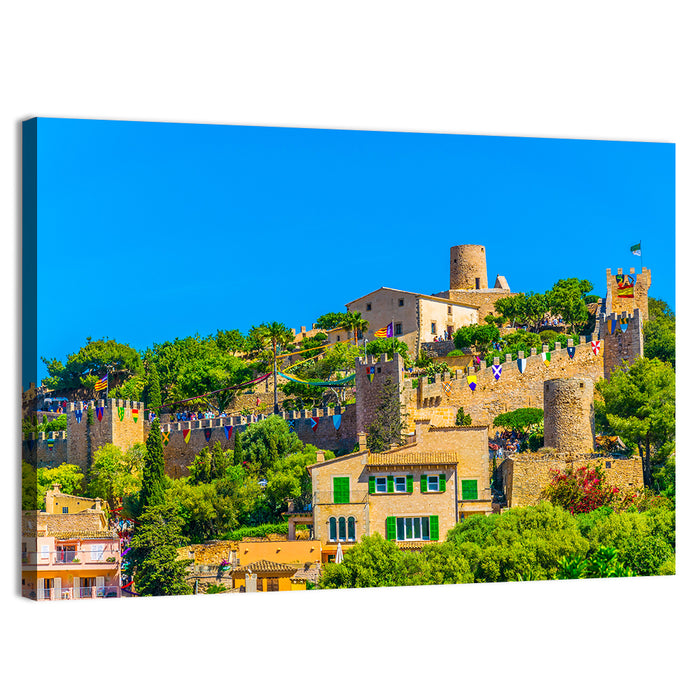 Capdepera Castle Hilltop View Wall Art as a canvas print