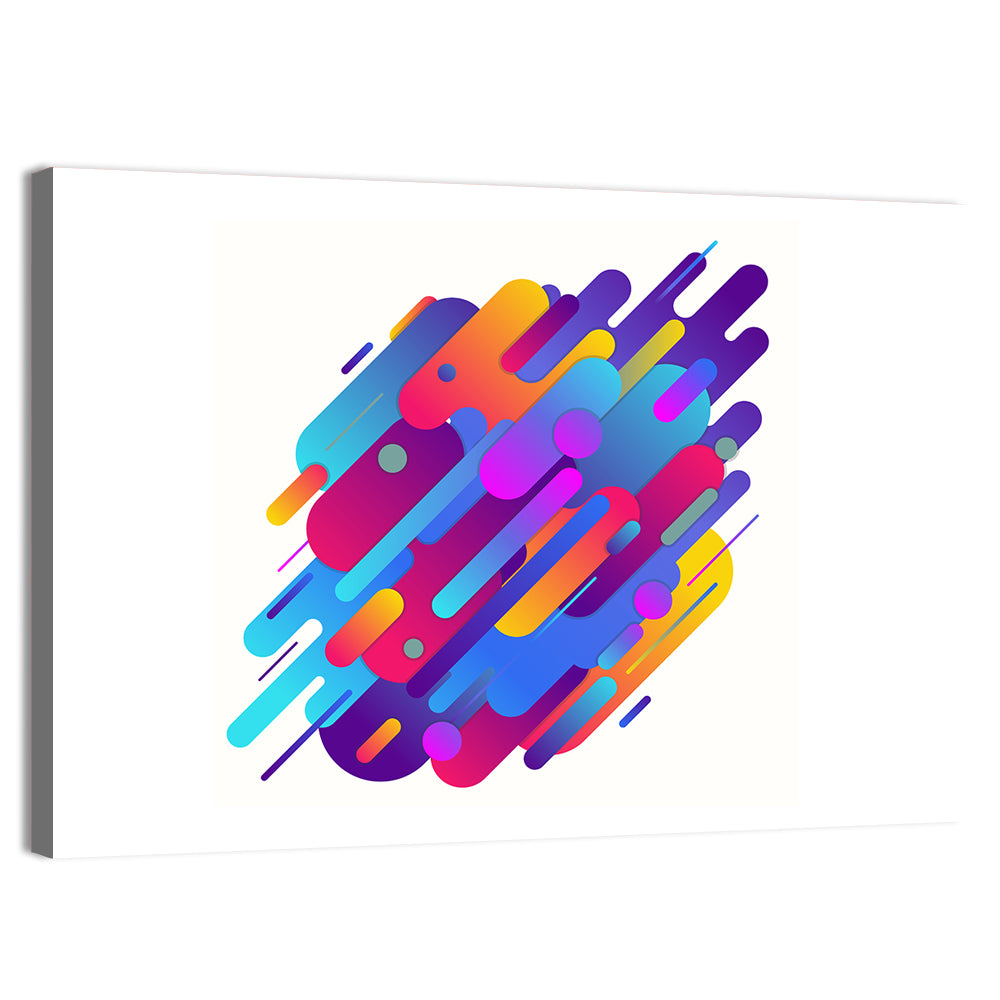 Diagonal Geometric Color Study Wall Art, canvas print, landscape