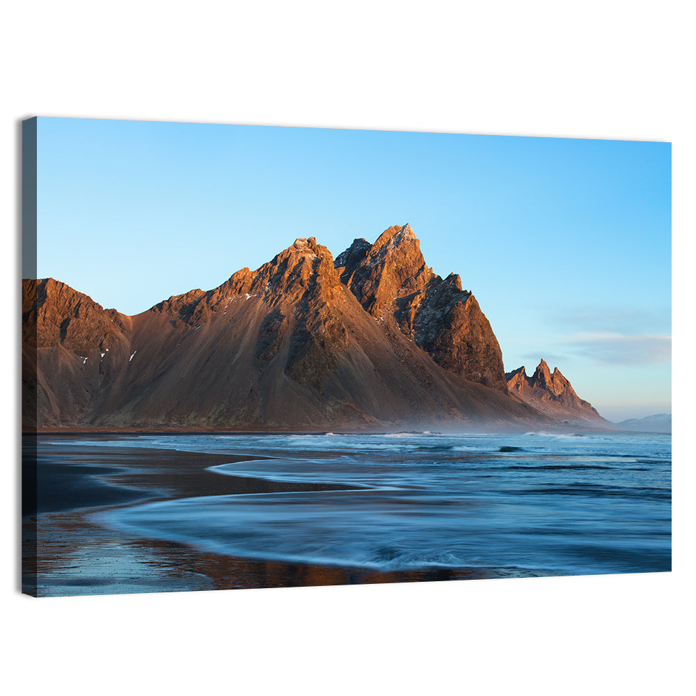 Vestrahorn Jagged Peaks at Stokksnes Wall Art, canvas print, landscape