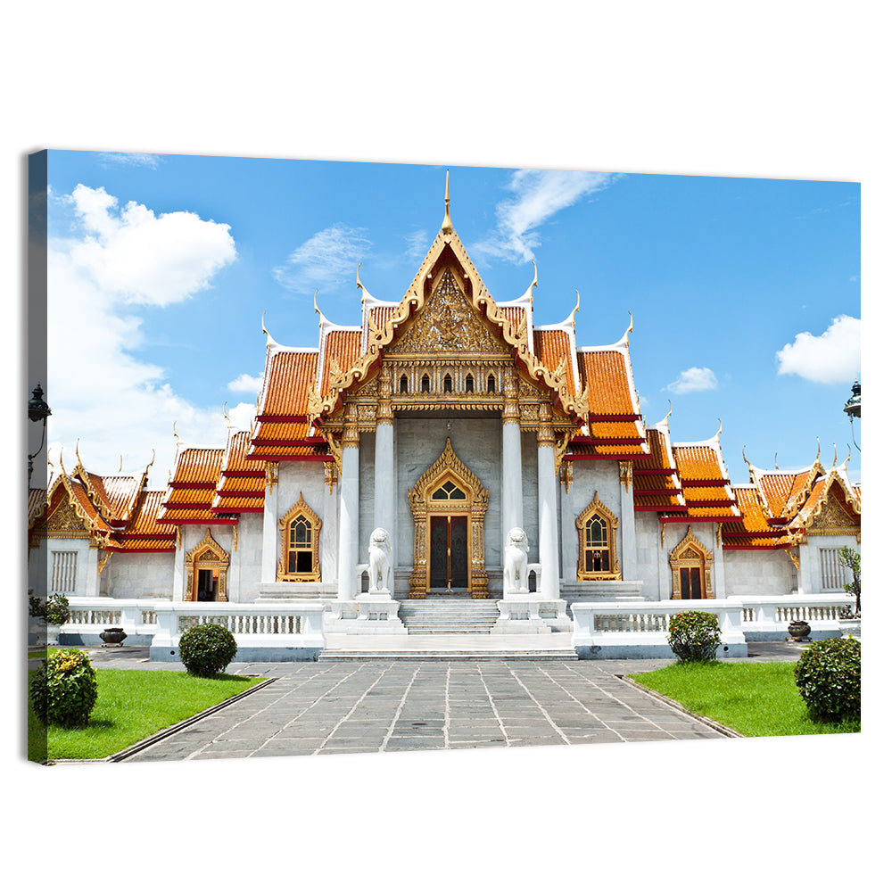 Wat Benchamabophit, Bangkok Wall Art, canvas print, landscape