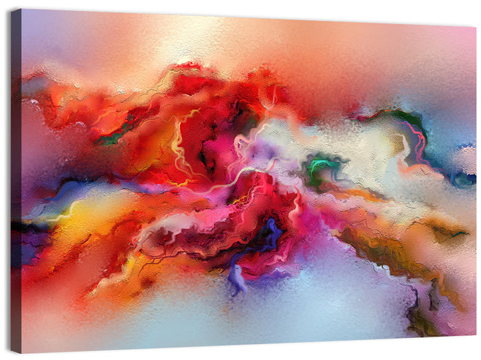 Hand Drawn Brushstroke Nebula Wall Art as a canvas print