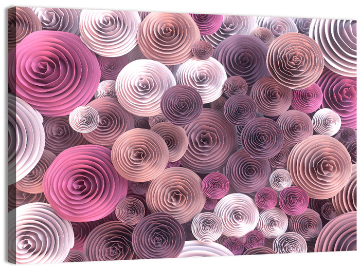 Quilled Paper Roses Wall Art as a canvas print