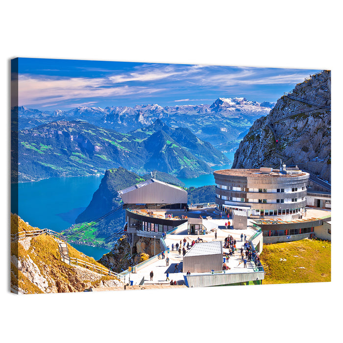 Mount Pilatus Kulm Summit View Wall Art as a canvas print