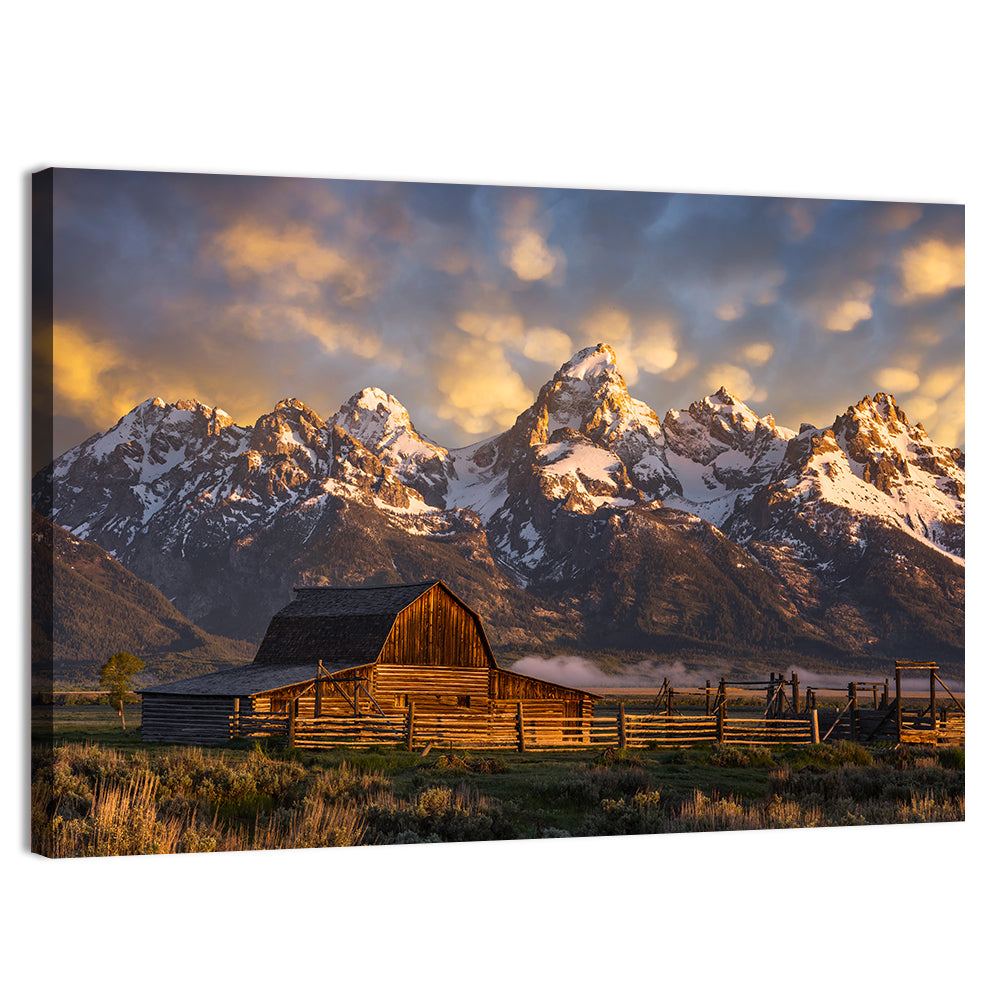John Moulton Barn, Mormon Row Wall Art, canvas print, landscape