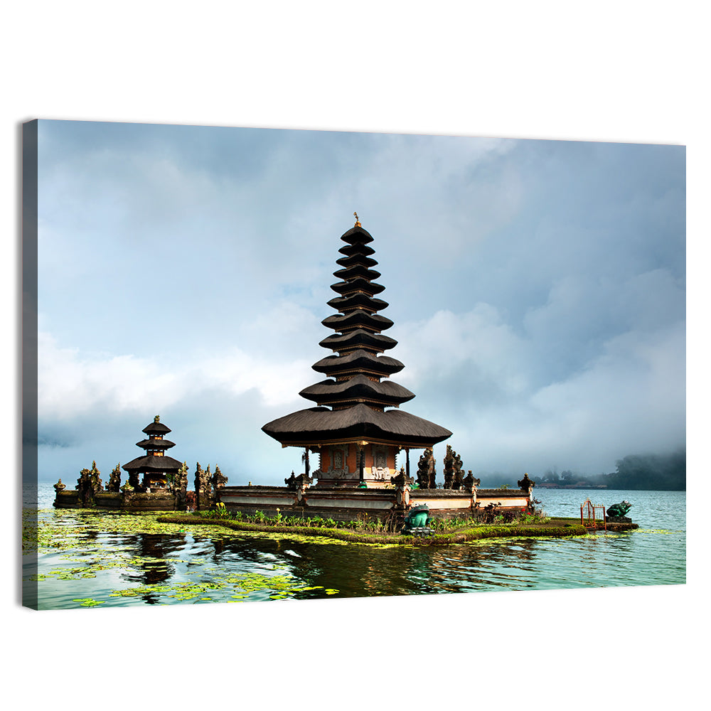Pura Ulun Danu Bratan Temple Wall Art, canvas print, landscape