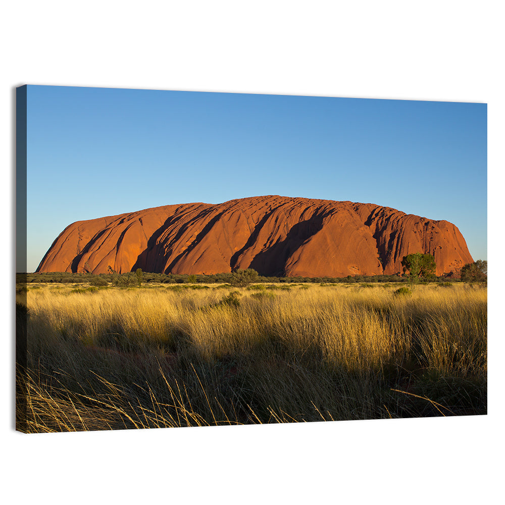 Uluru Red Rock at Golden Hour Wall Art, canvas print, landscape