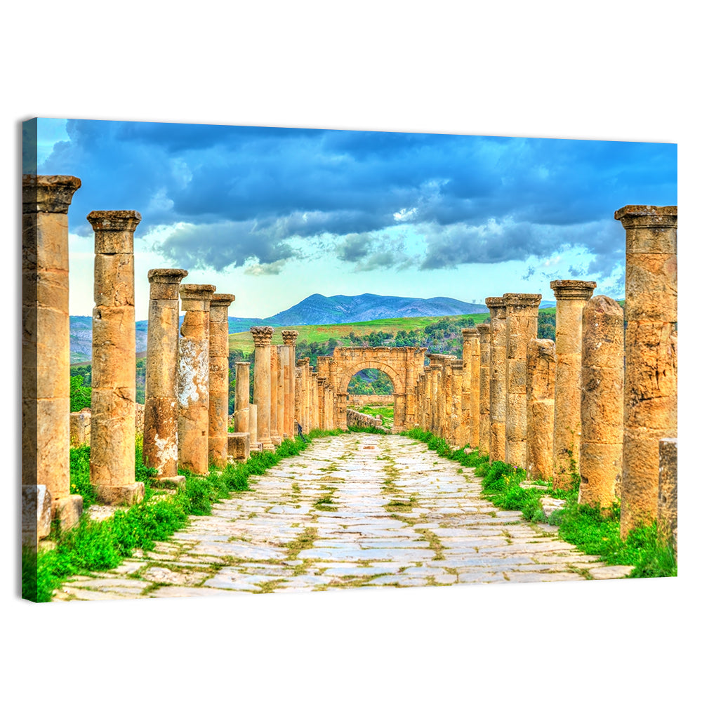 Jerash Cardo Maximus Ruins Wall Art, canvas print, landscape