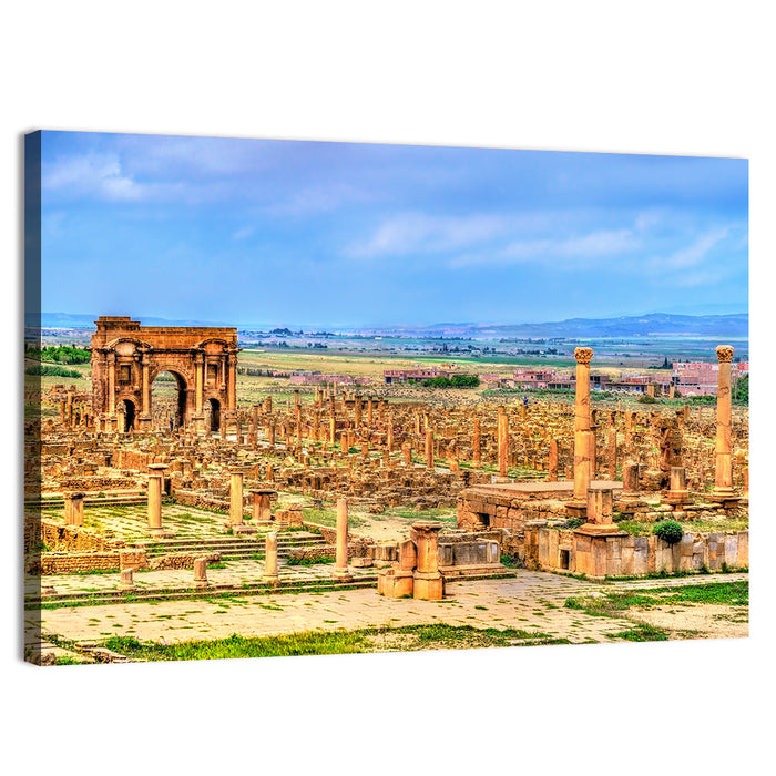 Timgad Ruins, Arch of Trajan Wall Art as a canvas print