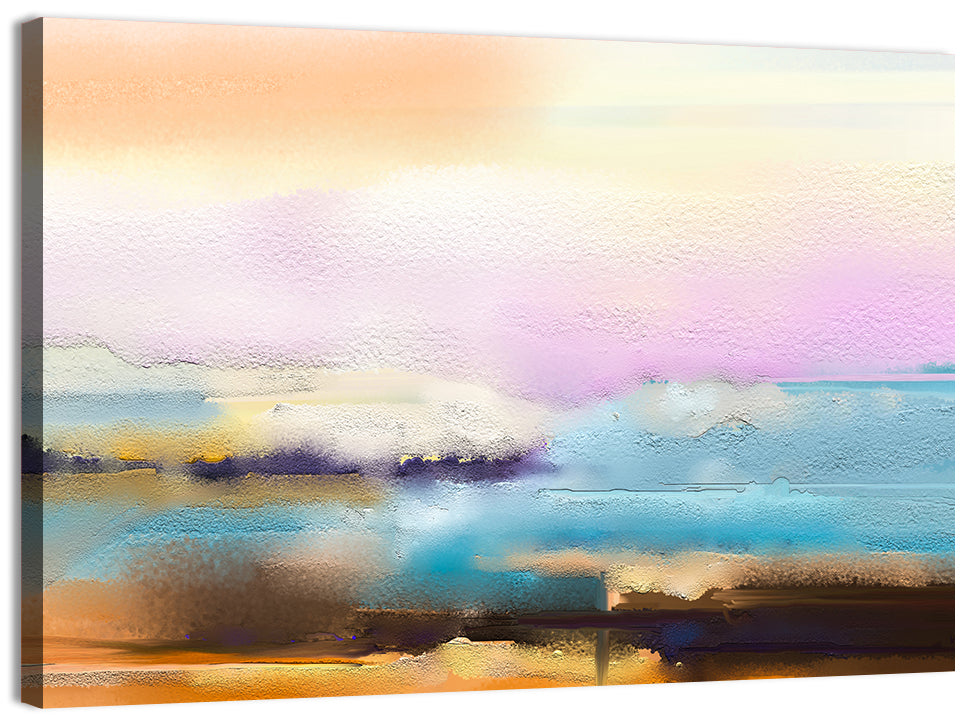 Blended Horizon Brushstrokes Wall Art, canvas print, landscape