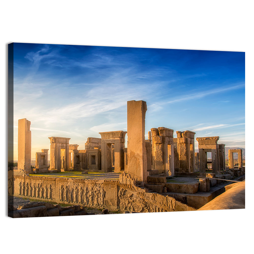 Persepolis Reliefs, Marvdasht Iran Wall Art, canvas print, landscape