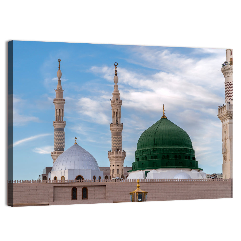 Al-masjid An-nabawi, Medina Wall Art, canvas print, landscape