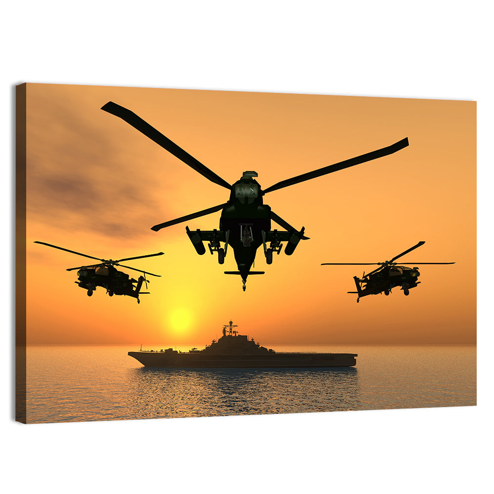 Apache Helicopter Wall Art
