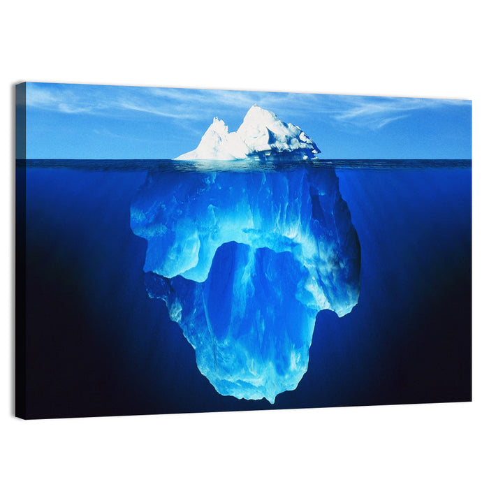 Split-level Melting Iceberg Wall Art as a canvas print