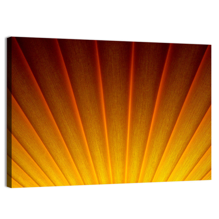 Pleated Sunburst Illustration Wall Art as a canvas print
