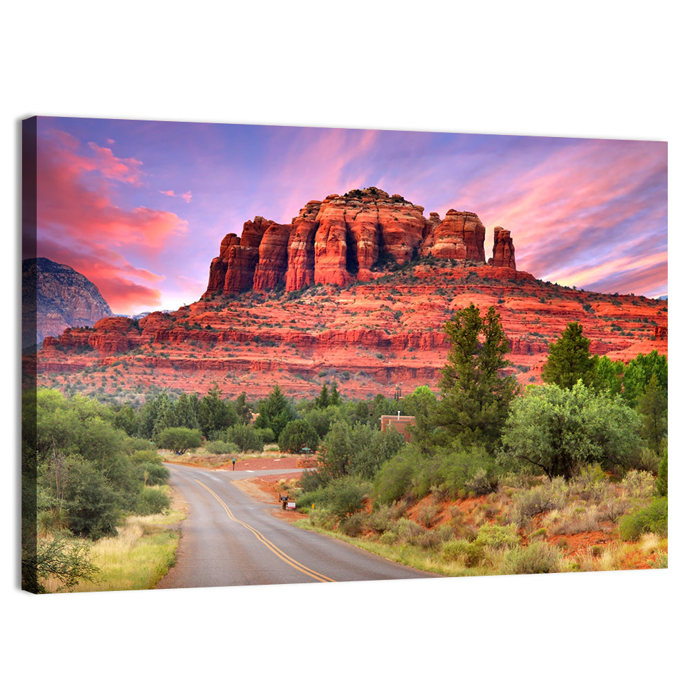 Drive Toward Cathedral Rock, Sedona Wall Art, canvas print, landscape