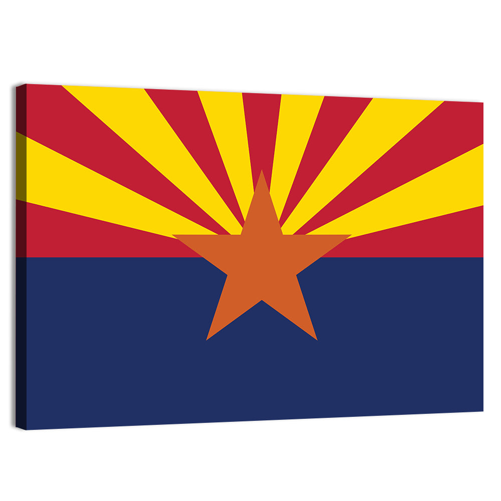 Arizona State Flag Graphic Wall Art, canvas print, landscape