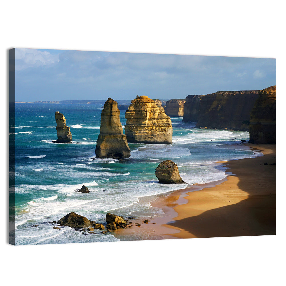Twelve Apostles Coastal View Wall Art, canvas print, landscape