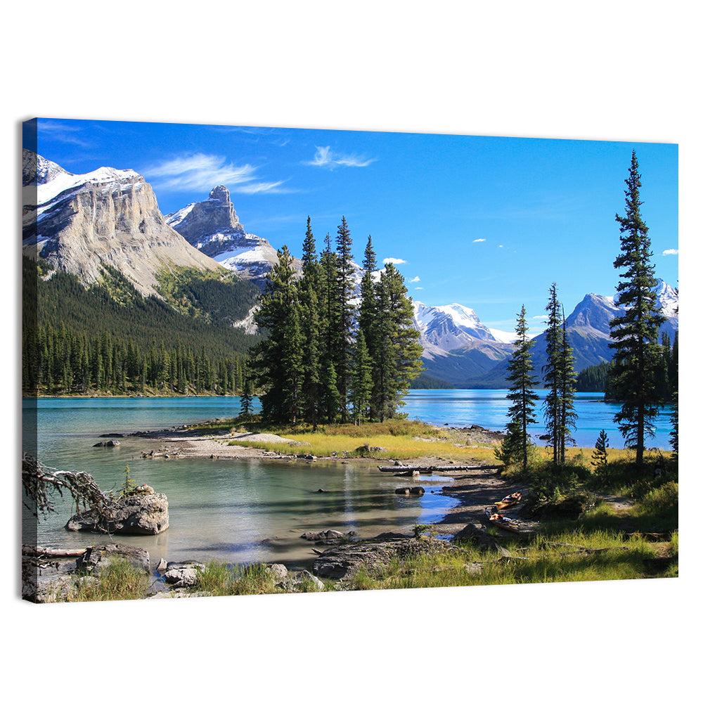 Spirit Island, Maligne Lake Wall Art, canvas print, landscape